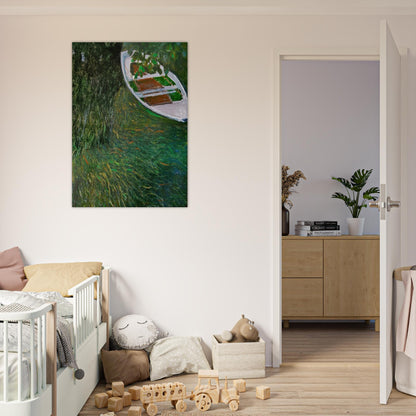 The Row Boat - claude monet Brushed Aluminum Print - 70x100 cm / 28x40 inches | claude monet Aluminum Print | claude monet Prints