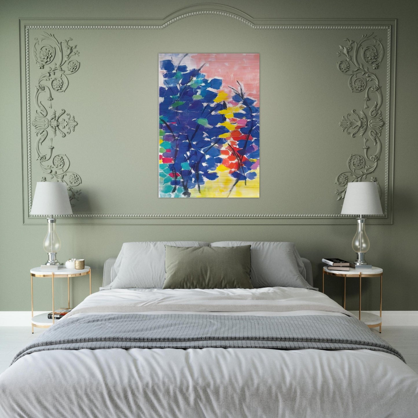 UNTITLED FLORAL ABSTRACTION 1970 - Alma Woodsey Thomas Brushed Aluminum Print - 70x100 cm / 28x40 inches | Alma Woodsey Thomas Aluminum Print | Alma Woodsey Thomas Prints