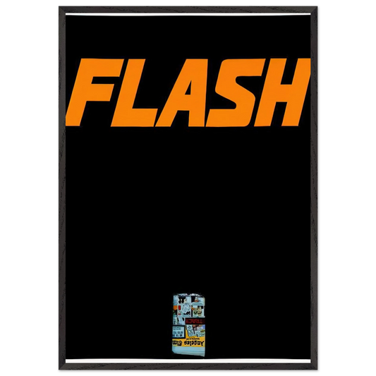 FLASH L A TIMES 1963 - Edward Ruscha 70x100 cm / 28x40 inches Framed Art Print – Black Wooden Frame