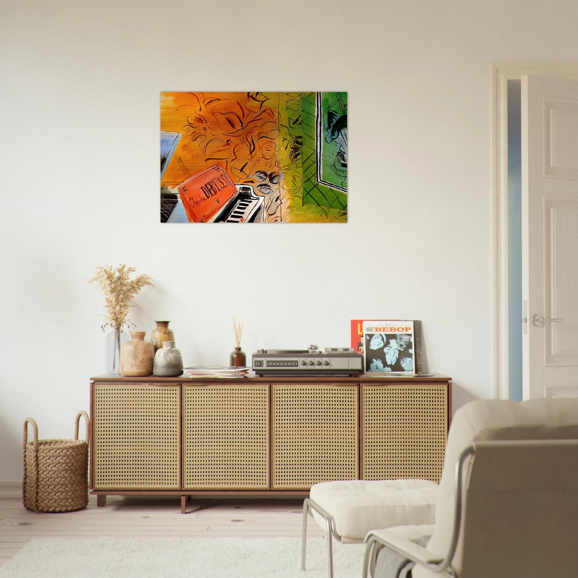 HOMAGE TO CLAUDE DEBUSSY 1952 - Raoul Dufy Brushed Aluminum Print - 70x100 cm / 28x40 inches | Raoul Dufy Aluminum Print | Raoul Dufy Prints