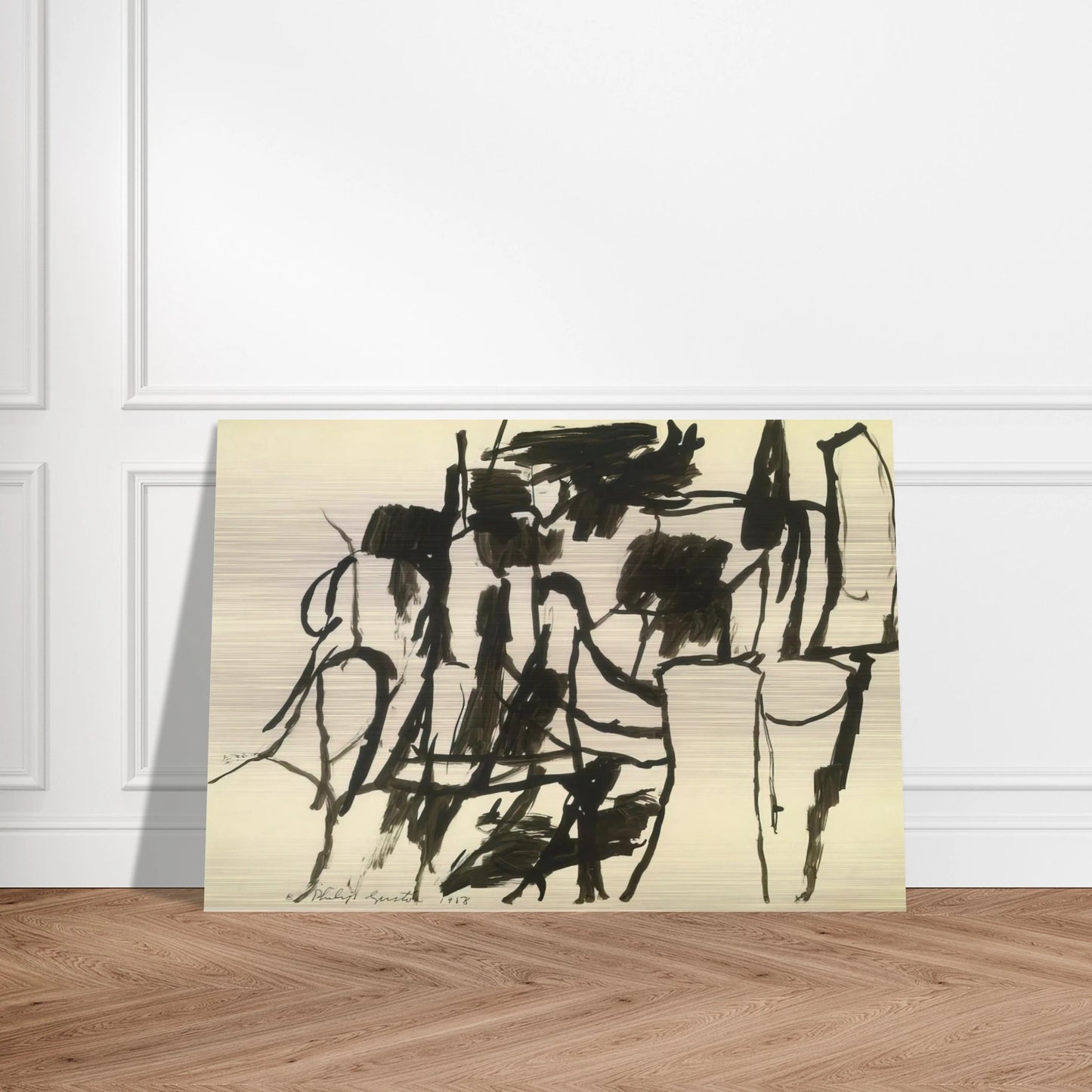 UNTITLED 4 - Philip Guston Brushed Aluminum Print - 70x100 cm / 28x40 inches | Philip Guston Aluminum Print | Philip Guston Prints