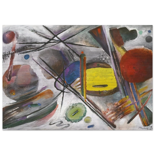 UNTITLED 1919 - Rudolf Bauer Brushed Aluminum Print - 70x100 cm / 28x40 inches | Rudolf Bauer Aluminum Print | Rudolf Bauer Prints