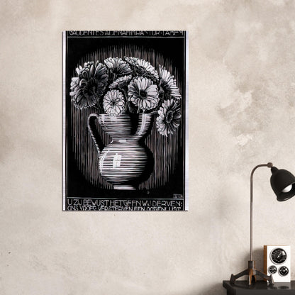 EMBLEMATA VASE - MC Escher Brushed Aluminum Print - 70x100 cm / 28x40 inches | MC Escher Aluminum Print | MC Escher Prints