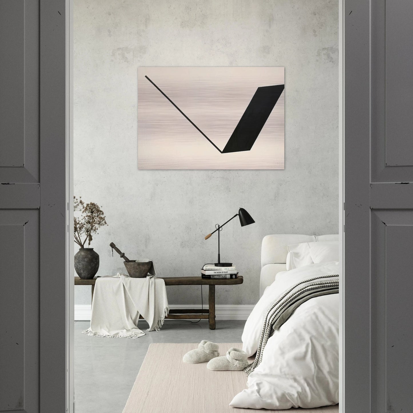 Big Space - Black Line - 1990 - Leon Polk Smith Brushed Aluminum Print - 70x100 cm / 28x40 inches | Leon Polk Smith Aluminum Print | Leon Polk Smith Prints