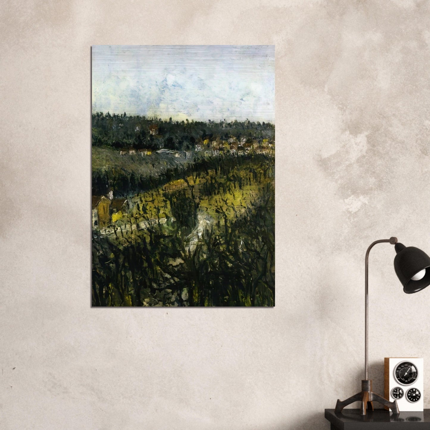 NEAR MONTMAGNY - Maurice Utrillo Brushed Aluminum Print - 70x100 cm / 28x40 inches | Maurice Utrillo Aluminum Print | Maurice Utrillo Prints