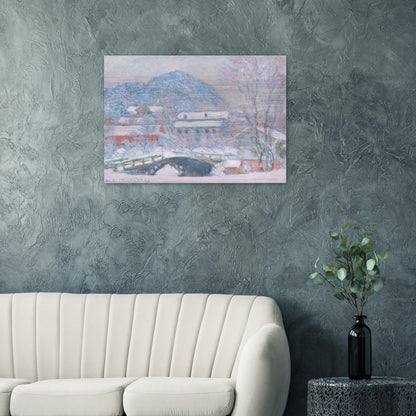 Norway, Sandviken Village in the Snow - claude monet Brushed Aluminum Print - 70x100 cm / 28x40 inches | claude monet Aluminum Print | claude monet Prints