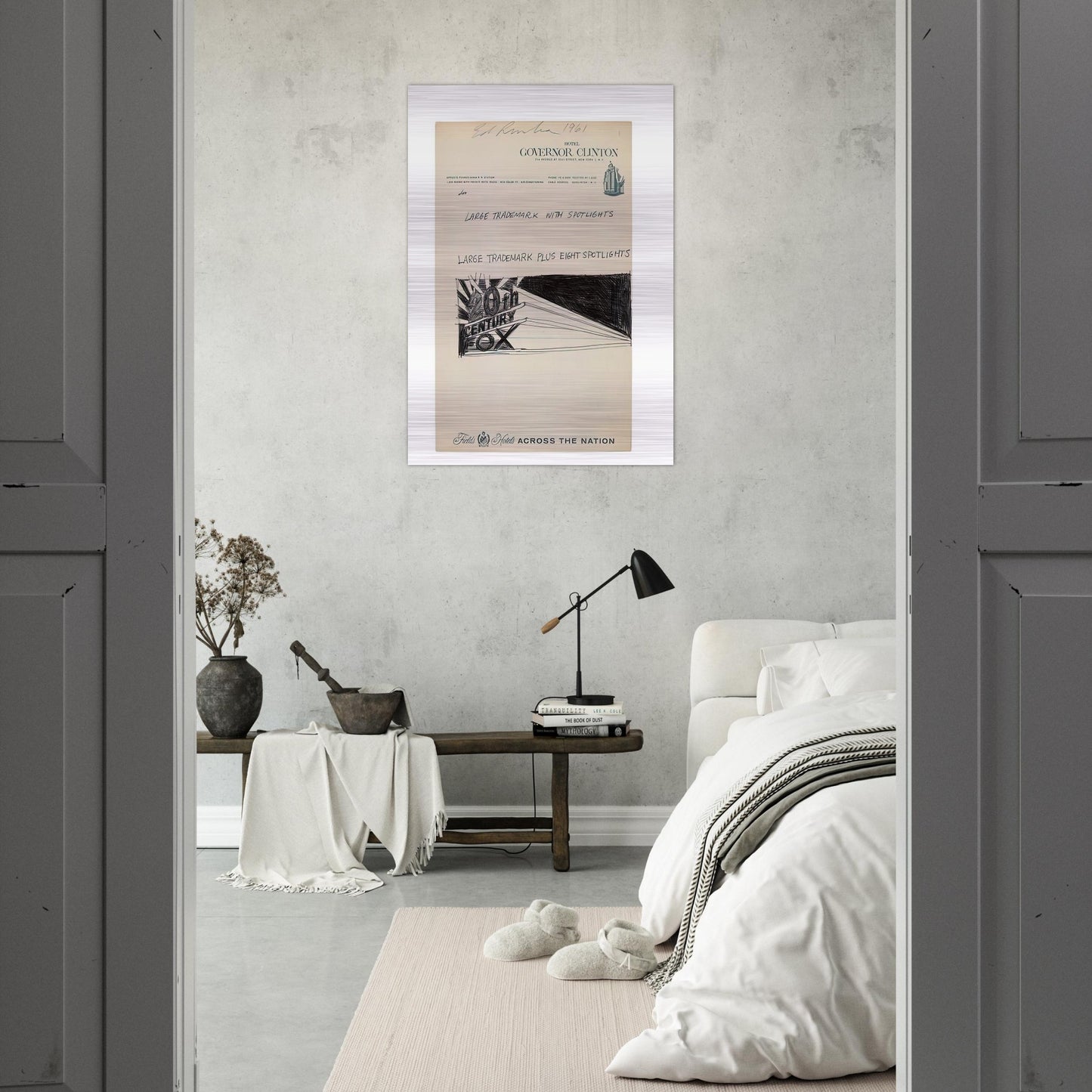TRADEMARCK SKETCH 1961 - Edward Ruscha Brushed Aluminum Print - 70x100 cm / 28x40 inches | Edward Ruscha Aluminum Print | Edward Ruscha Prints