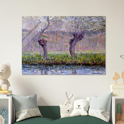 Willows in Springtime - claude monet Acrylic Print - 70x100 cm / 28x40″ inches