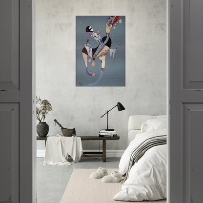 A FLOATING FIGURE 1942 - Wassily Kandinsky Brushed Aluminum Print - 70x100 cm / 28x40 inches | Wassily Kandinsky Aluminum Print | Wassily Kandinsky Prints