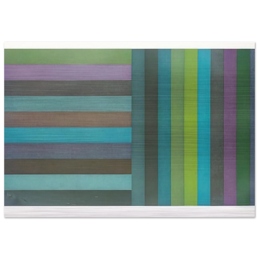 Horizontal Colour Bands and Vertical Colour Bands I - Sol LeWitt Brushed Aluminum Print - 70x100 cm / 28x40 inches | Sol LeWitt Aluminum Print | Sol LeWitt Prints