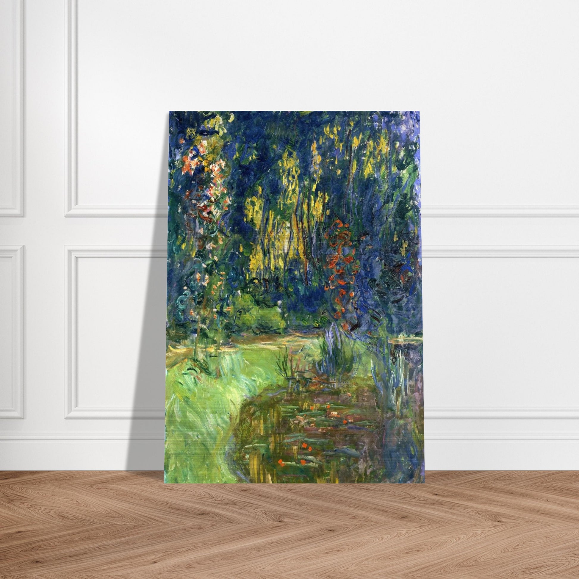 Water Lily Pond at Giverny - claude monet Brushed Aluminum Print - 70x100 cm / 28x40 inches | claude monet Aluminum Print | claude monet Prints
