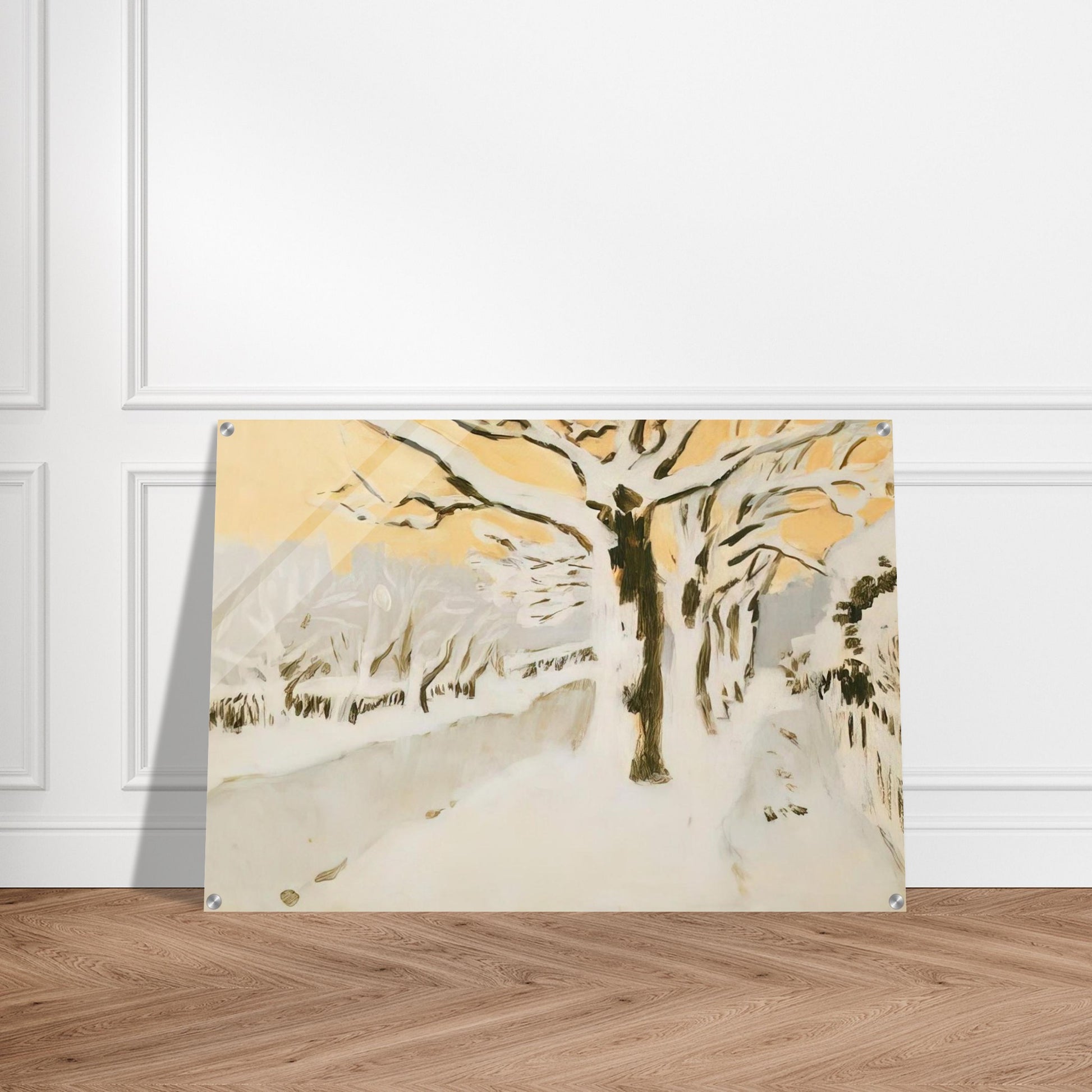 LATE AFTERNOON SNOW 1972 - Fairfield Porter Acrylic Print - 70x100 cm / 28x40″ inches