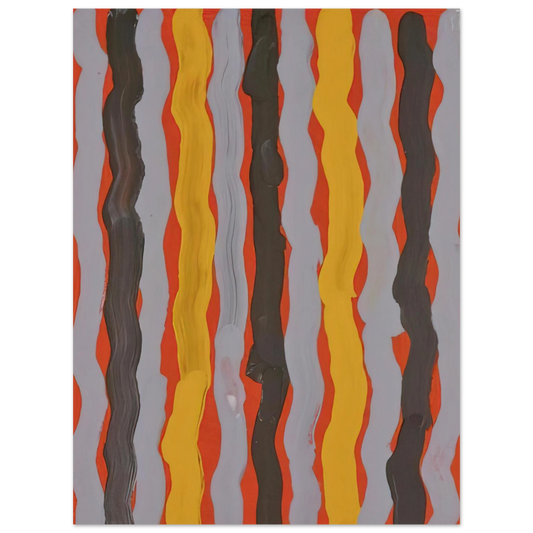 Clifford Possum Tjapaltjarri - Dream Lance - 2001  75x100 cm / 30x40inches Fine Art Poster
