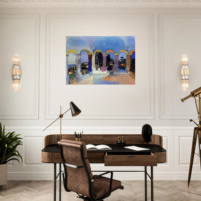ARCADES AT VALLAURIS 1927 - Raoul Dufy Brushed Aluminum Print - 70x100 cm / 28x40 inches | Raoul Dufy Aluminum Print | Raoul Dufy Prints