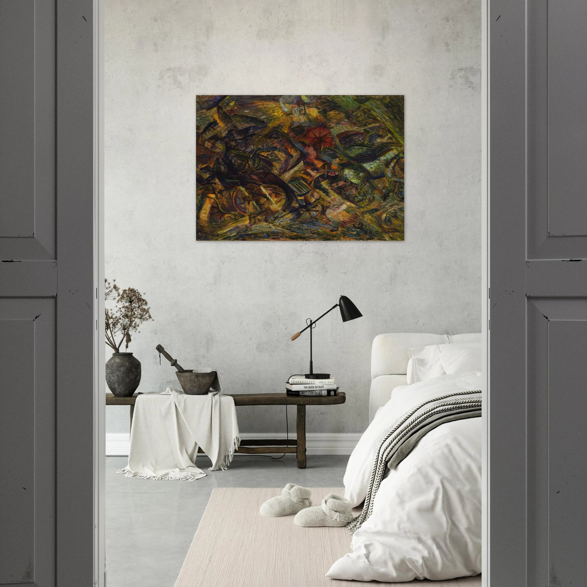 JOLTS OF A CAB 1911 - Carlo Carra Brushed Aluminum Print - 70x100 cm / 28x40 inches | Carlo Carra Aluminum Print | Carlo Carra Prints