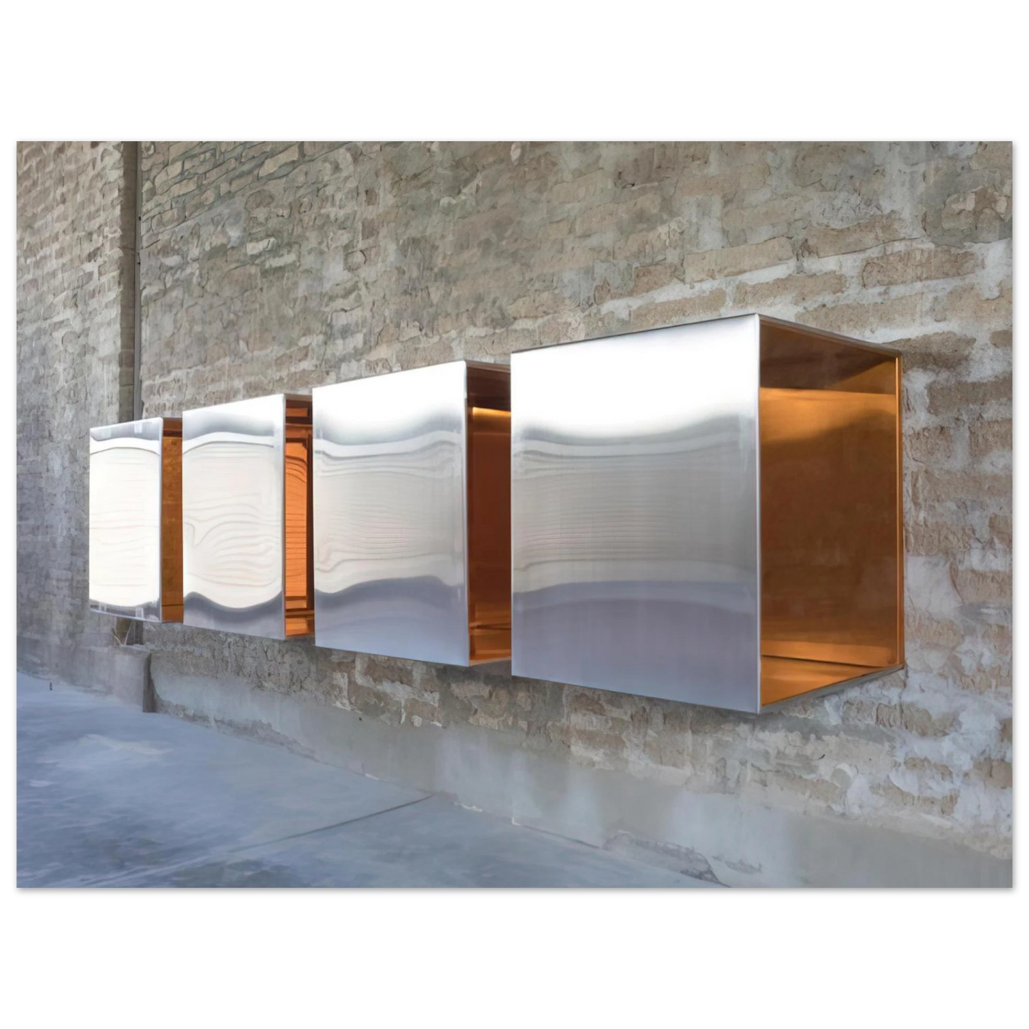 Donald Judd - Untitled First Multi-Unit Work - 1966  75x100 cm / 30x40inches Fine Art Poster