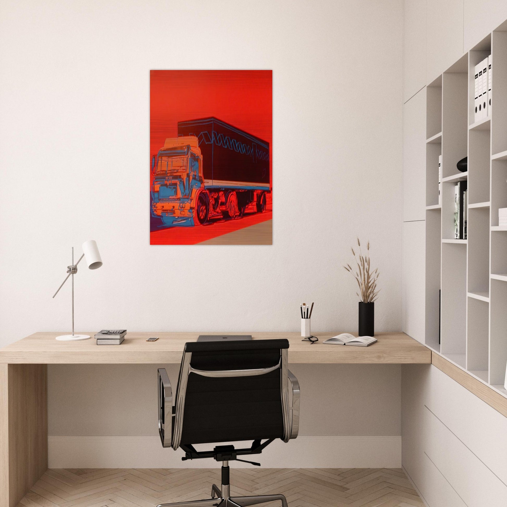 Truck Announcement - Andy Warhol Brushed Aluminum Print - 70x100 cm / 28x40 inches | Andy Warhol Aluminum Print | Andy Warhol Prints