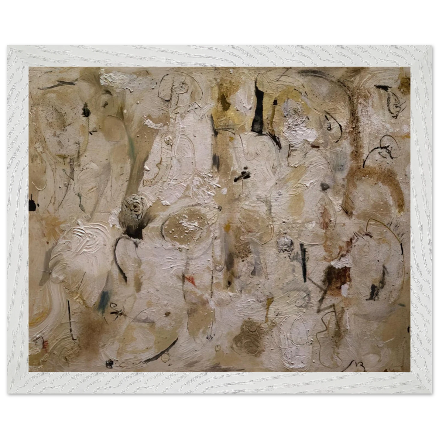Helen Frankenthaler - Painted on 21st Street - 1951 Wall art - A2 (42 x 59.4  cm) - Premium Wooden Framed Poster With Fine Art Paper-canvas - Wood frame