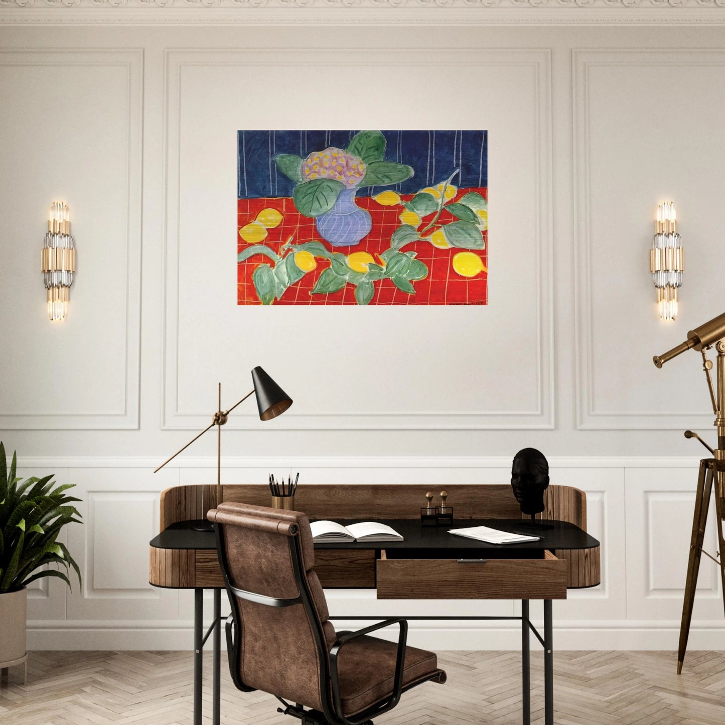 LEMONS AND SAXIFRAGES 1943 - Henri Matisse Brushed Aluminum Print - 70x100 cm / 28x40 inches | Henri Matisse Aluminum Print | Henri Matisse Prints