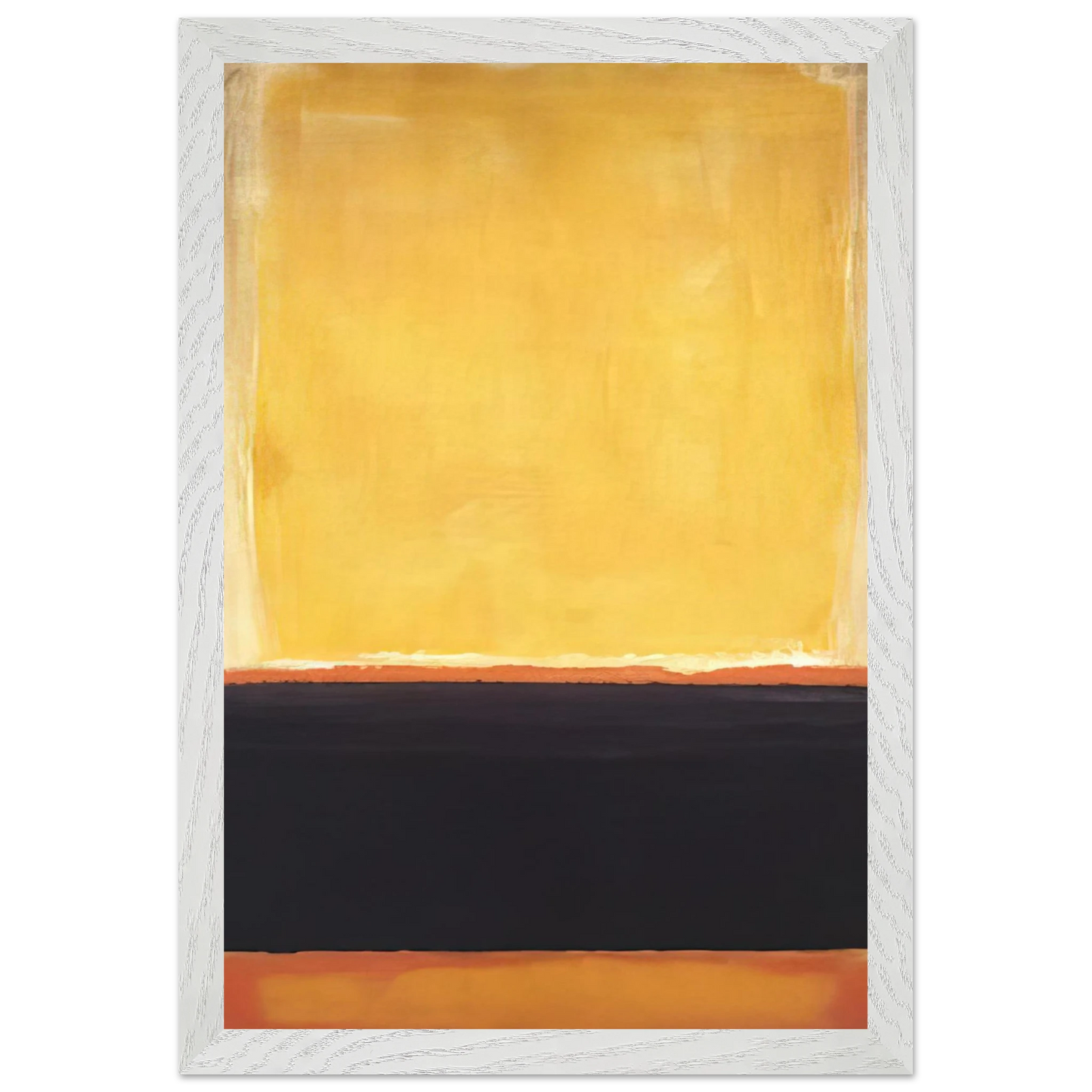 Mark Rothko - Yellow, Charcoal, Brown - 1953 Wall Art - 30x40 cm / 12x16 inches - Premium Wooden Framed Poster With Fine Art Paper - Wood frame