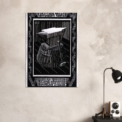 EMBLEMATA ANVIL - MC Escher Brushed Aluminum Print - 70x100 cm / 28x40 inches | MC Escher Aluminum Print | MC Escher Prints