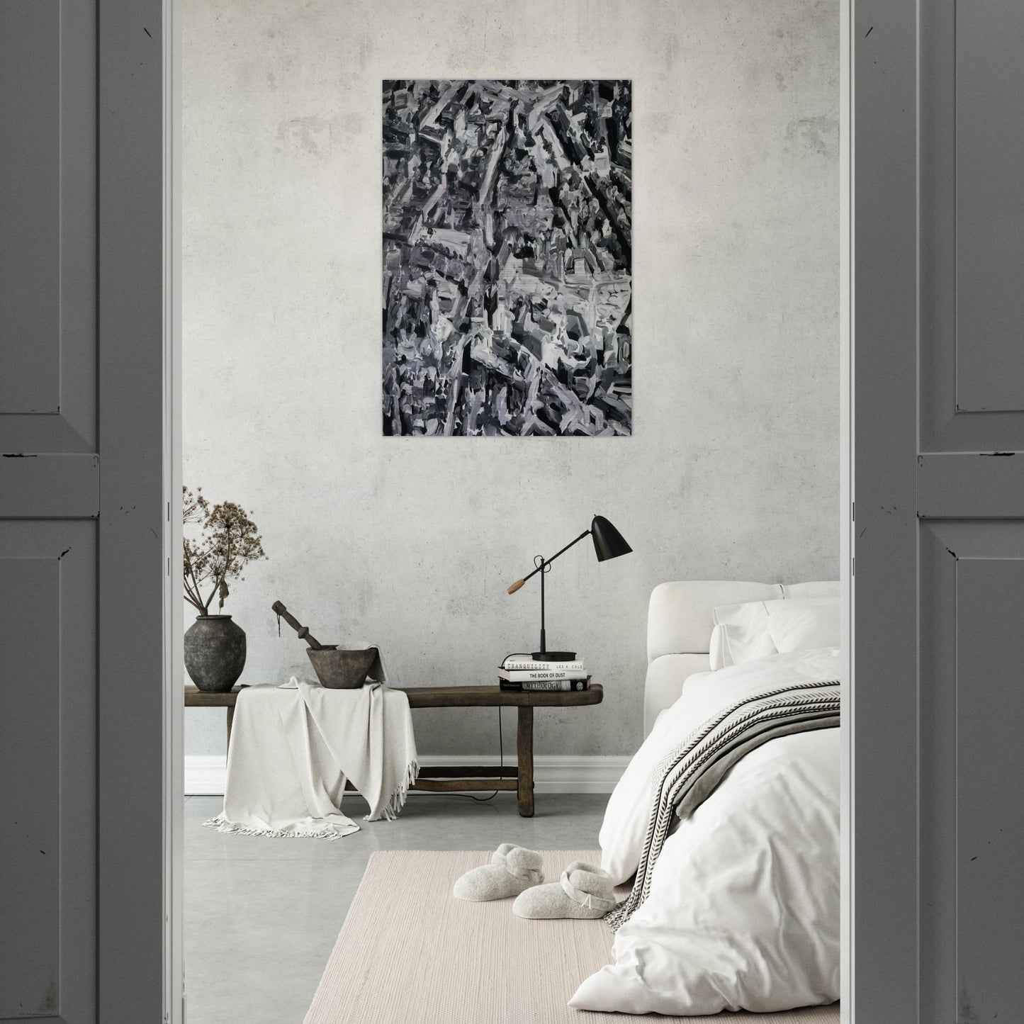 TOWNSCAPE F 1968 - Gerhard Richter Brushed Aluminum Print - 70x100 cm / 28x40 inches | Gerhard Richter Aluminum Print | Gerhard Richter Prints