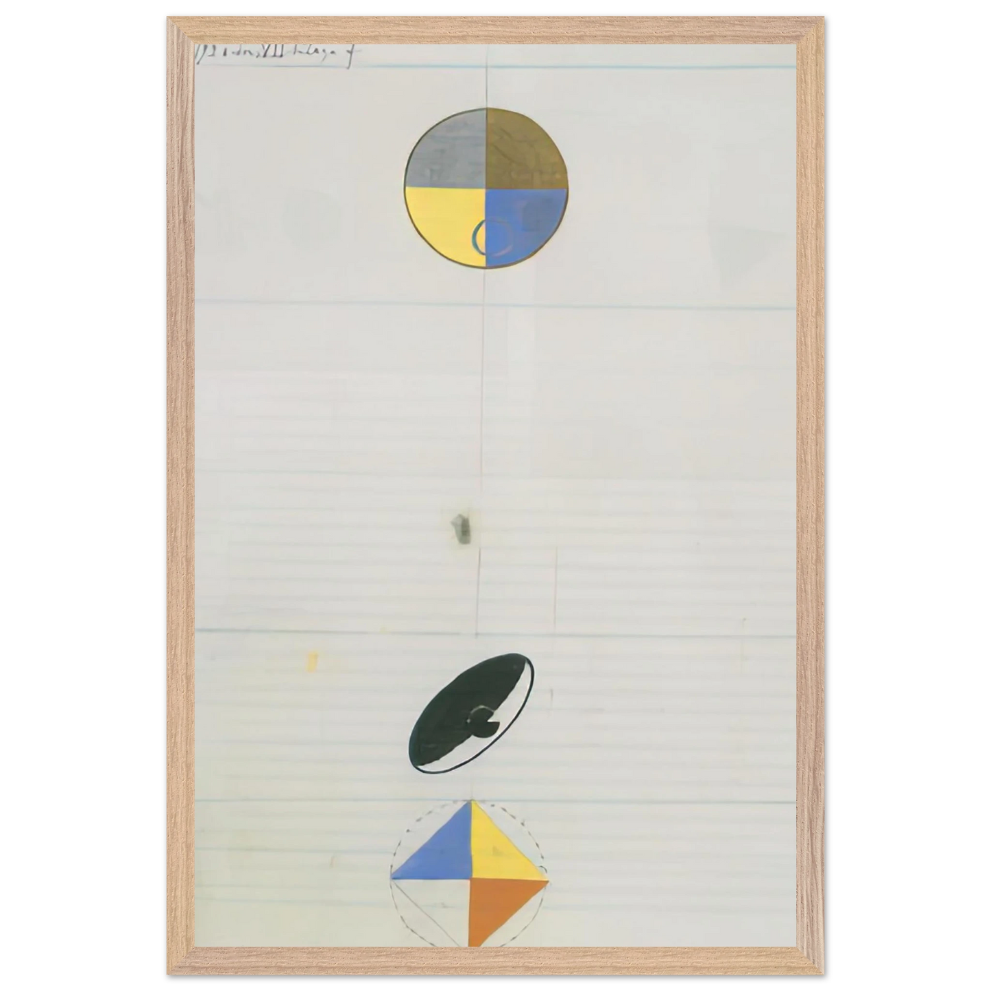 Hilma af Klint - SERIES NO VII NO 3F 1920 Wall art - 30x45 cm / 12x18 inches - Premium Wooden Framed Poster With Fine Art Paper - Wood frame