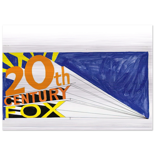 TRADEMARK 5 1962 - Edward Ruscha Brushed Aluminum Print - 70x100 cm / 28x40 inches | Edward Ruscha Aluminum Print | Edward Ruscha Prints