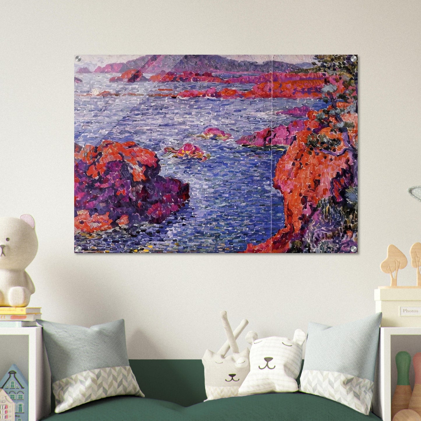 ROCKS AT ANTHEOR 1906 - Theo van Rysselberghe Acrylic Print - 70x100 cm / 28x40″ inches