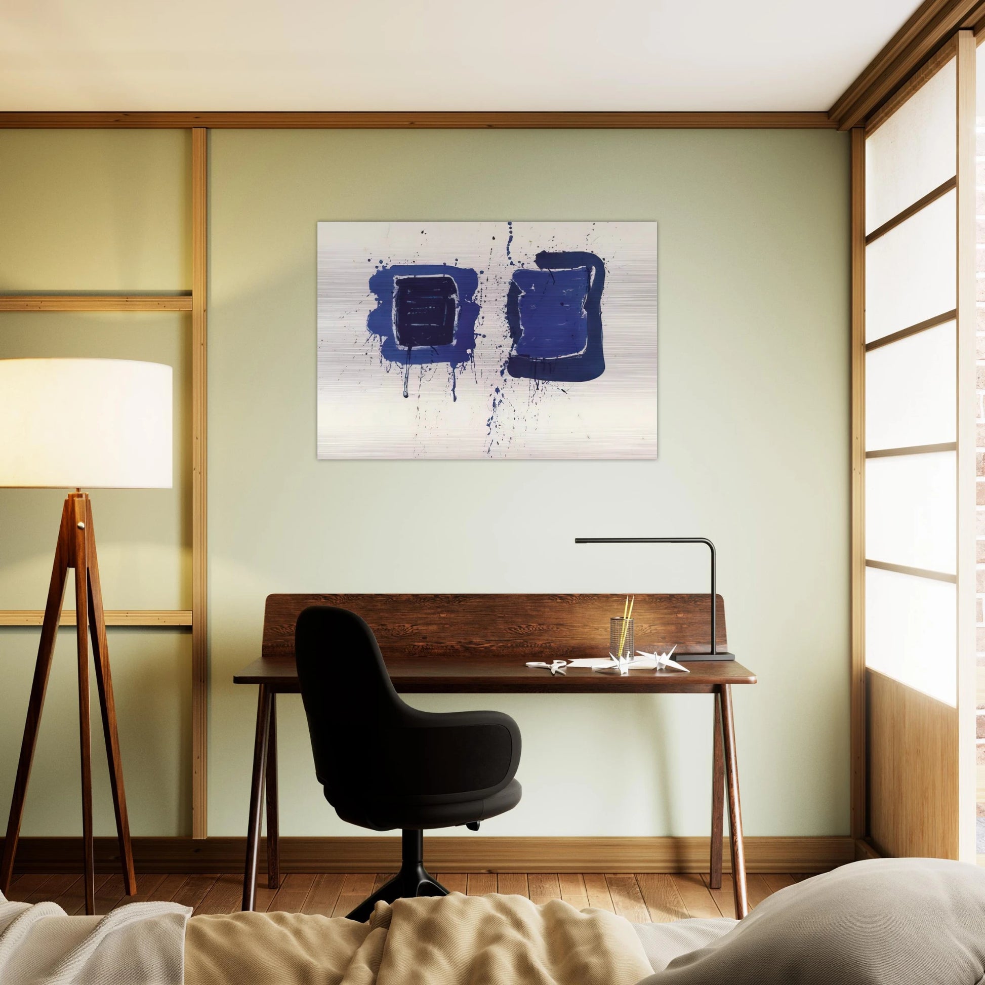 Deux Magots - Sam Francis Brushed Aluminum Print - 70x100 cm / 28x40 inches | Sam Francis Aluminum Print | Sam Francis Prints