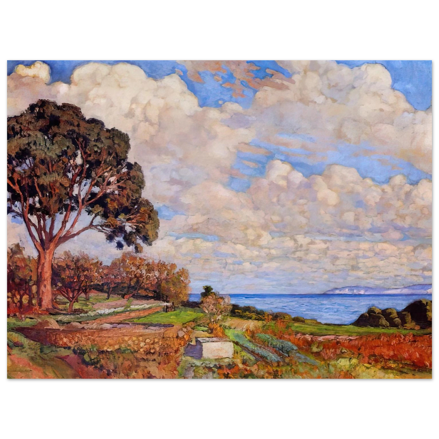 Theo van Rysselberghe - LARGE TREE NEAR THE SEA 1919  75x100 cm / 30x40inches Fine Art Poster