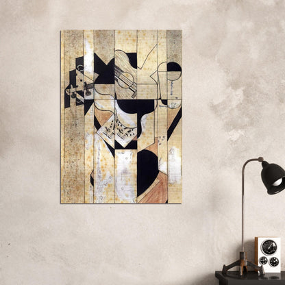 GUITAR AND GLASS 1912 - Juan Gris Brushed Aluminum Print - 70x100 cm / 28x40 inches | Juan Gris Aluminum Print | Juan Gris Prints