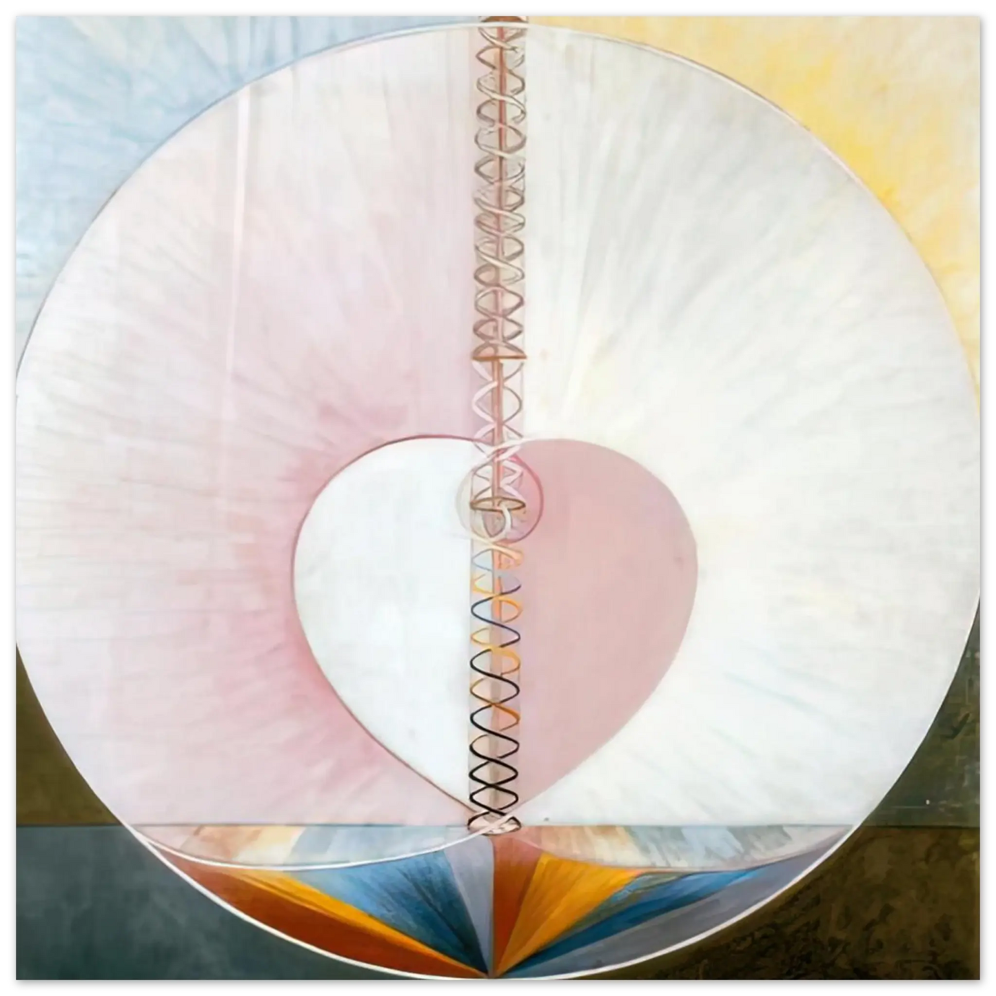 Hilma af Klint - WHAT A HUMAN BEING IS 1910 Wall art - 40x50 cm / 16x20 Inches - Premium Wooden Framed Poster With Fine Art Paper - Wood frame