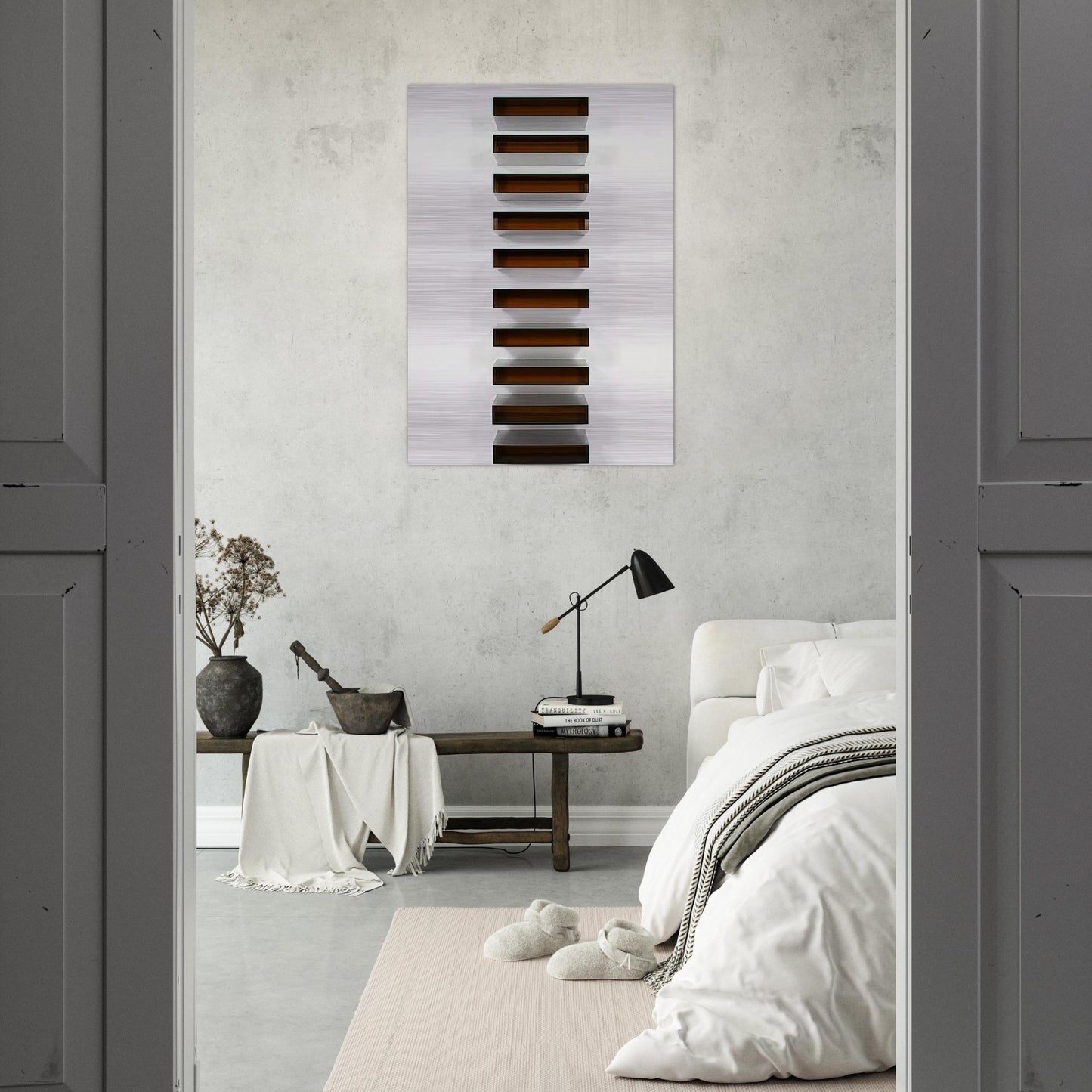 Untitled - 1973 - Donald Judd Brushed Aluminum Print - 70x100 cm / 28x40 inches | Donald Judd Aluminum Print | Donald Judd Prints