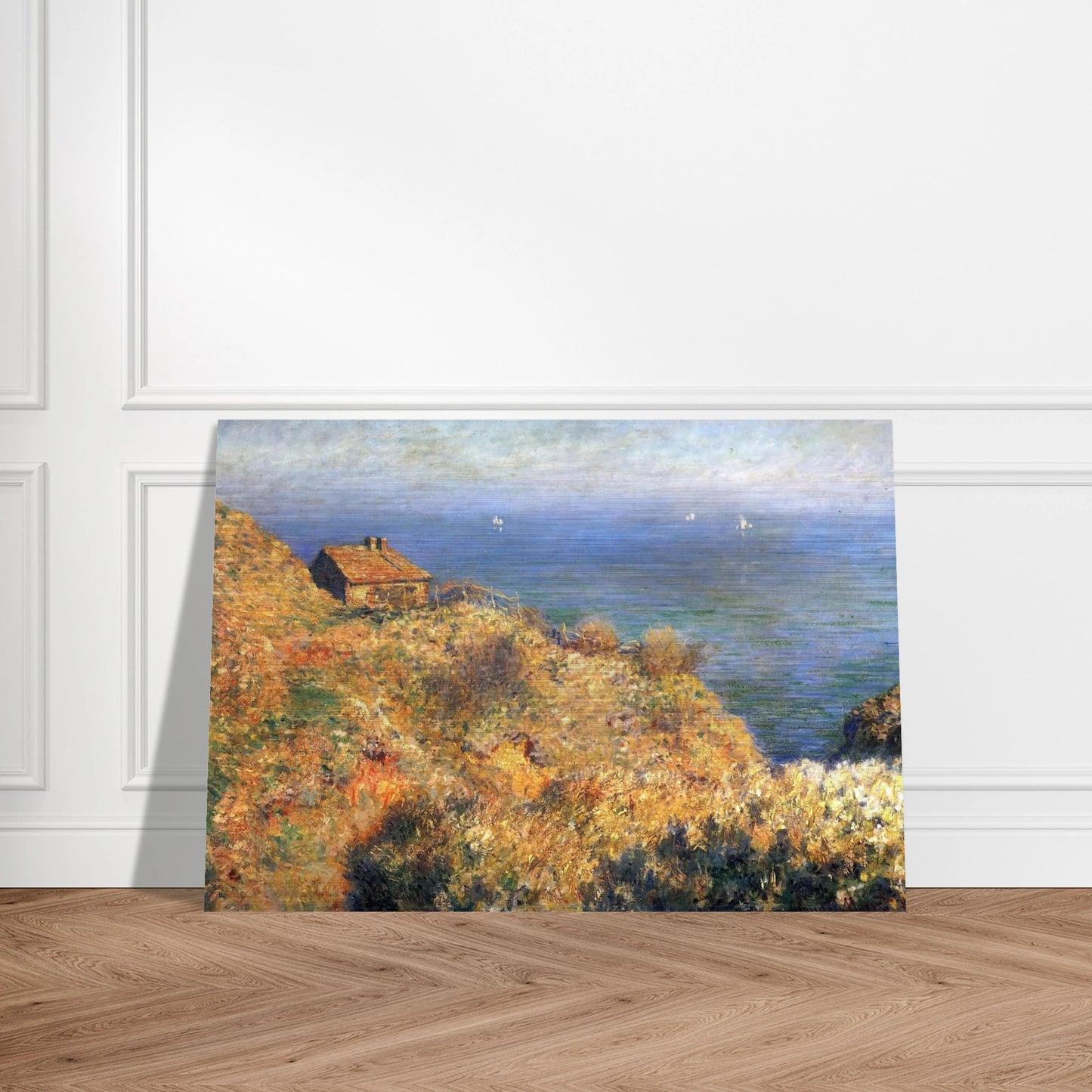 Fisherman's House at Varengeville - claude monet Brushed Aluminum Print - 70x100 cm / 28x40 inches | claude monet Aluminum Print | claude monet Prints