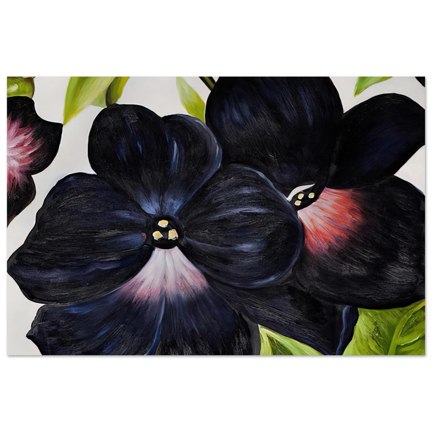 Georgia O'Keeffe - Black and Purple Petunias Fine Art Poster