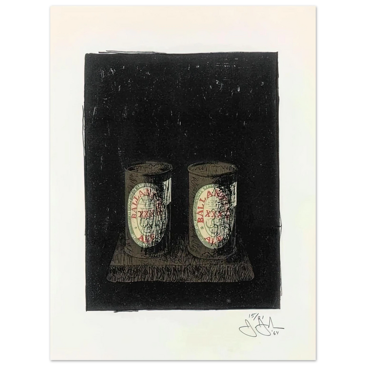 Jasper Johns - ALE CANS 1964 1  75x100 cm / 30x40inches Fine Art Poster