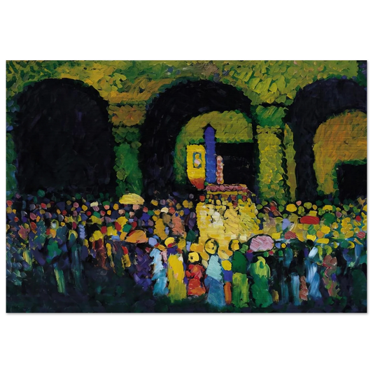THE LUDWIGSKIRCHE IN MUNICH 1908 - Wassily Kandinsky Brushed Aluminum Print - 70x100 cm / 28x40 inches | Wassily Kandinsky Aluminum Print | Wassily Kandinsky Prints