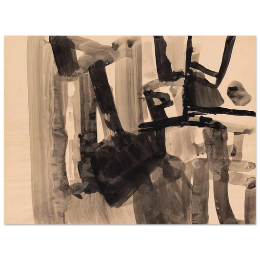 Nasreen Mohamedi - Untitled - Abstract Expressionism  75x100 cm / 30x40inches Fine Art Poster