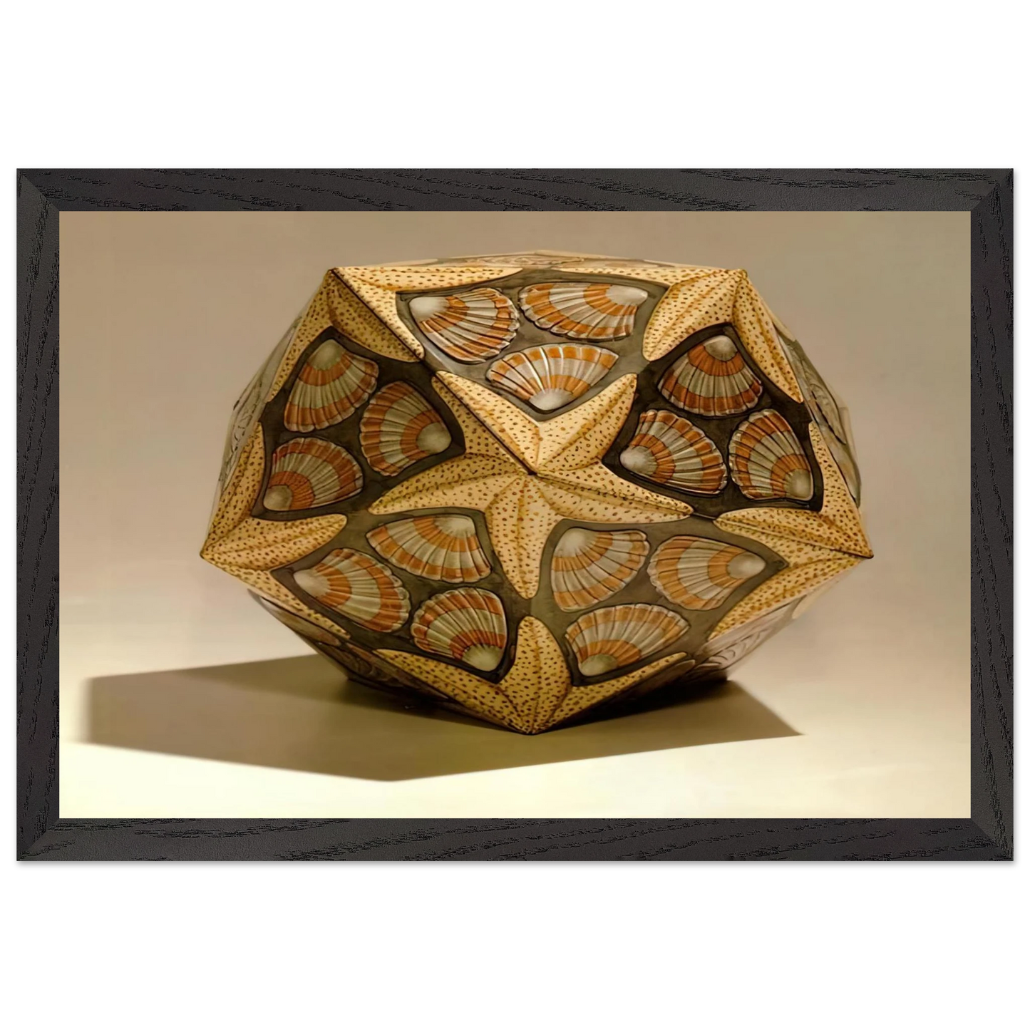 MC Escher - VERBLIFE TIN Wall Art - 21x29.7 cm / 8x12" - Premium Wooden Framed Poster With Fine Art Paper - Black frame