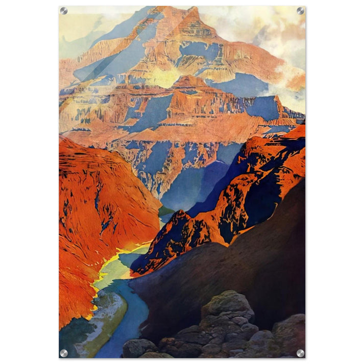 Grand Canyon - Maxfield Parrish Acrylic Print - 70x100 cm / 28x40″ inches | Maxfield Parrish Wall Art | Maxfield Parrish Prints