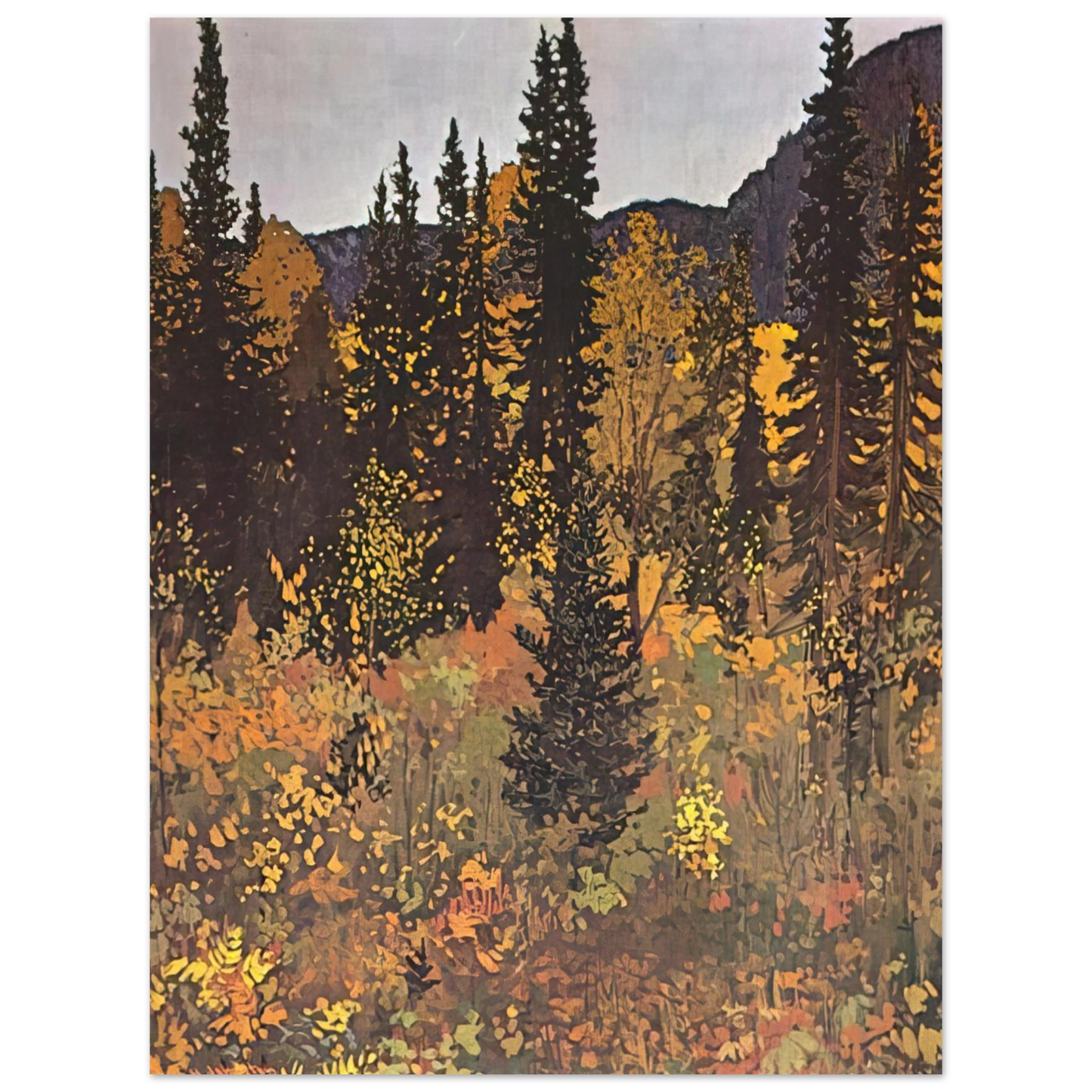 Frank Johnston - The Dark Woods Interior - 1921  75x100 cm / 30x40inches Fine Art Poster
