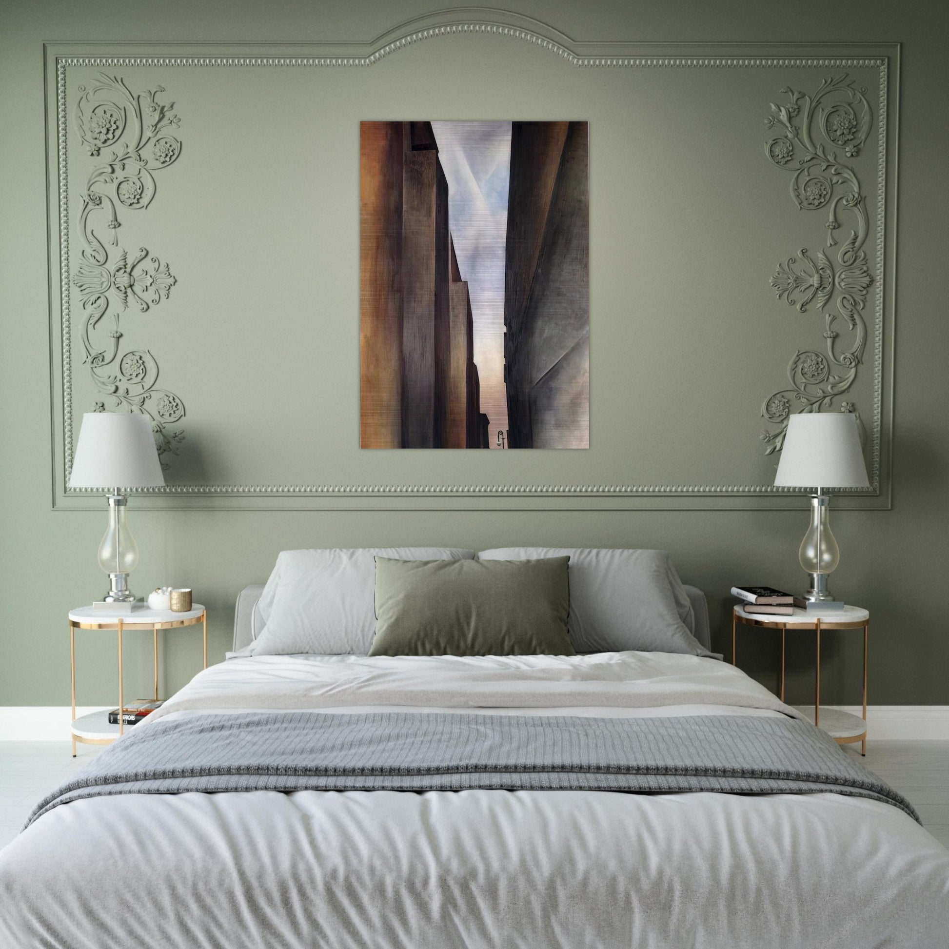 Street of New York II - Georgia O'Keeffe Brushed Aluminum Print - 70x100 cm / 28x40 inches | Georgia O'Keeffe Aluminum Print | Georgia O'Keeffe Prints