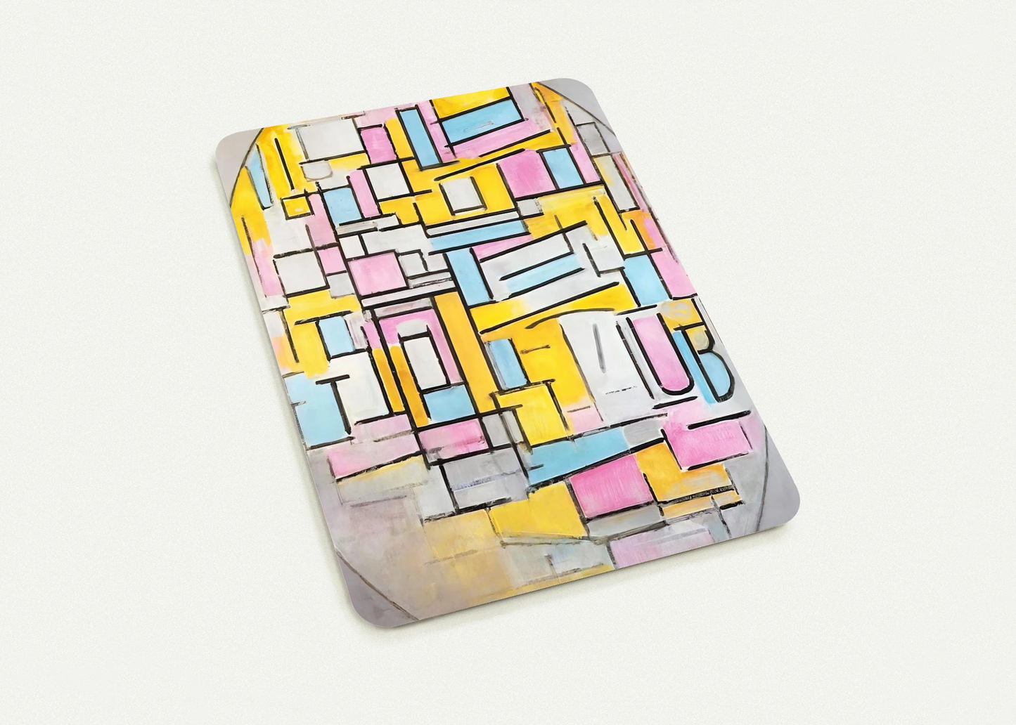 Composition with Oval in Color Planes II By Piet Mondrian Pack of 10 Post Cards | Piet Mondrian Post Cards | A6 (10.5 x 14.8 cm) - 4.1 x 5.8 inches