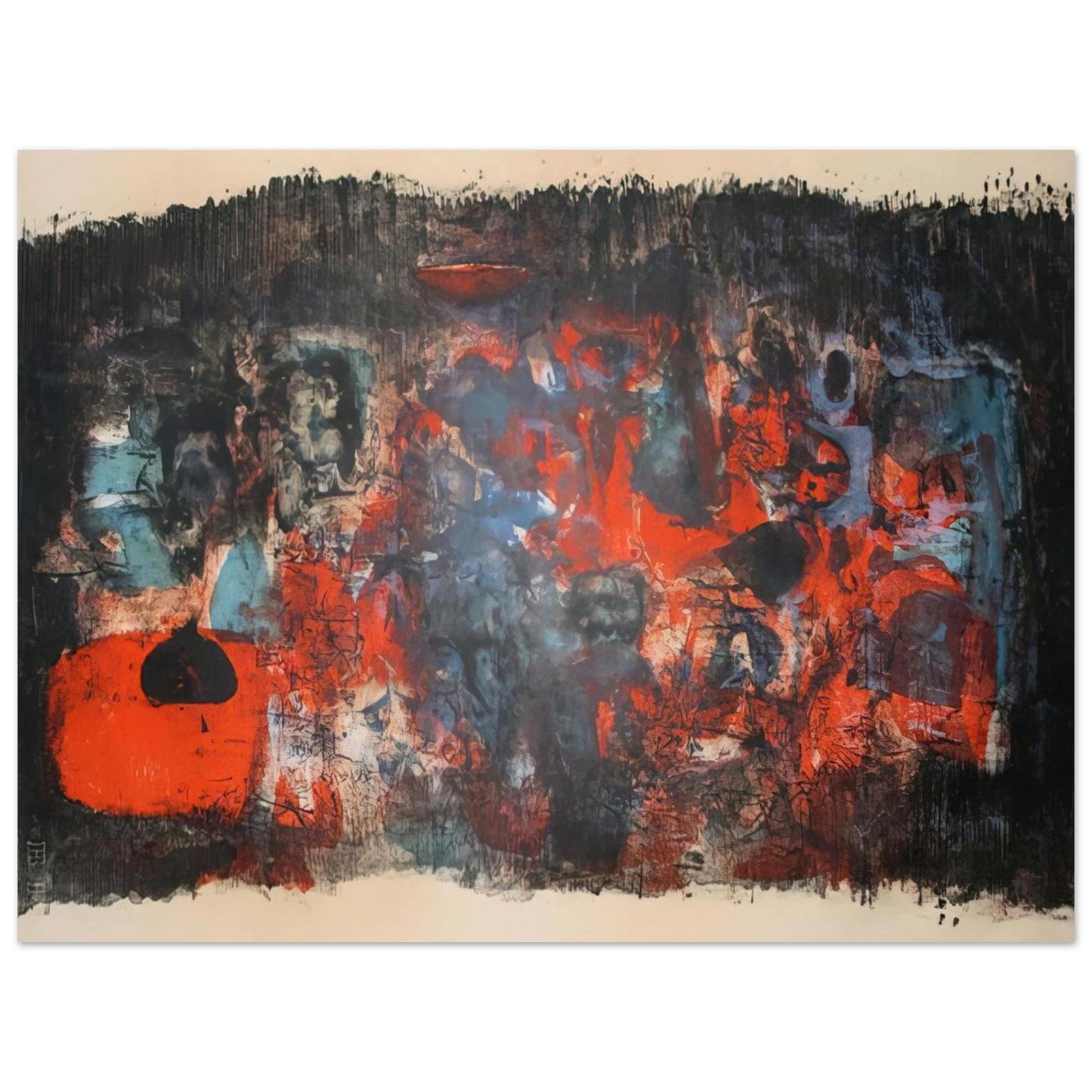 Zao Wou-Ki - UNTITLED 1956  75x100 cm / 30x40inches Fine Art Poster