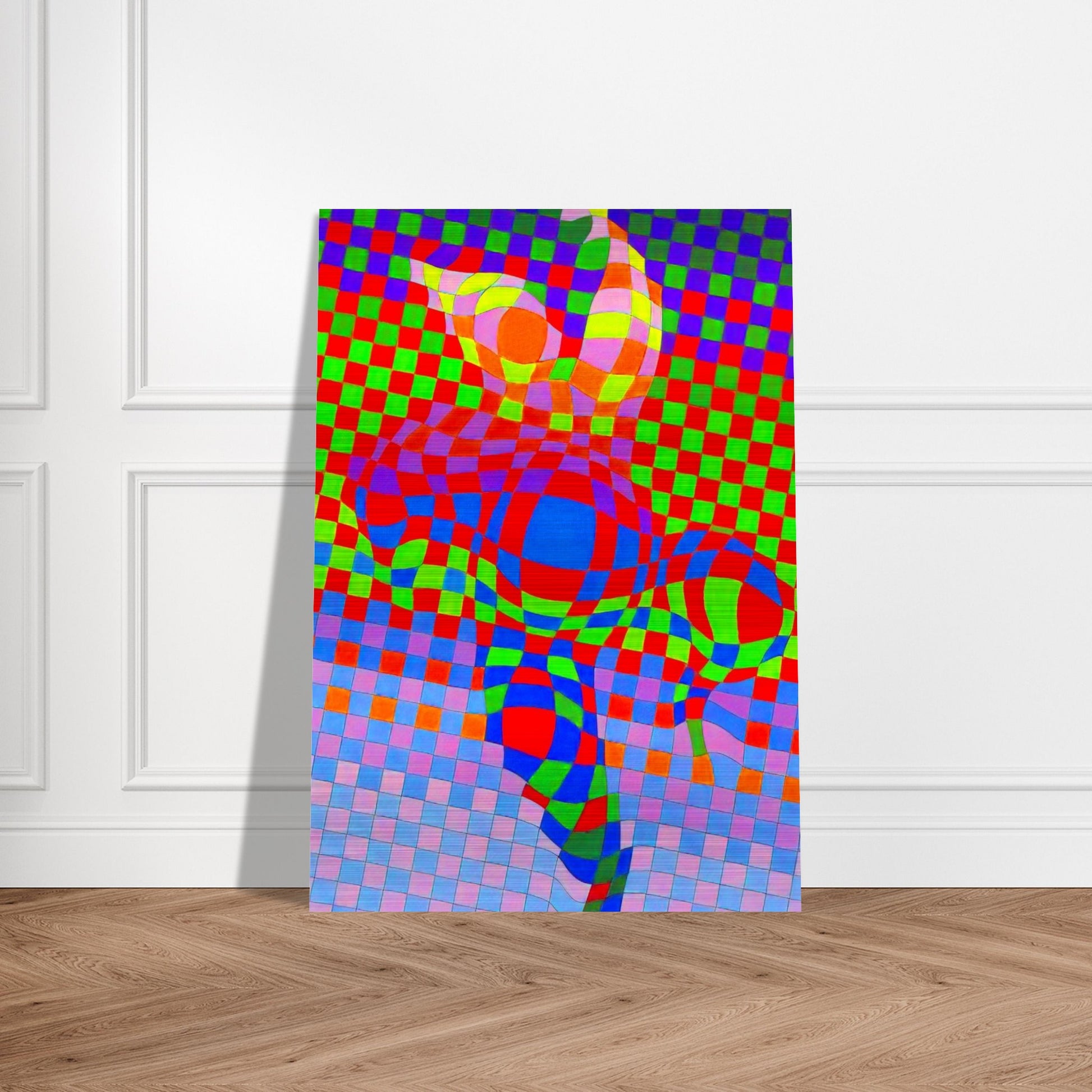 Harlequin - Victor Vasarely Brushed Aluminum Print - 70x100 cm / 28x40 inches | Victor Vasarely Aluminum Print | Victor Vasarely Prints