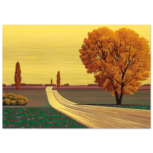 Autumn - Hiroshi Nagai Brushed Aluminum Print - 70x100 cm / 28x40 inches | Hiroshi Nagai Aluminum Print | Hiroshi Nagai Prints