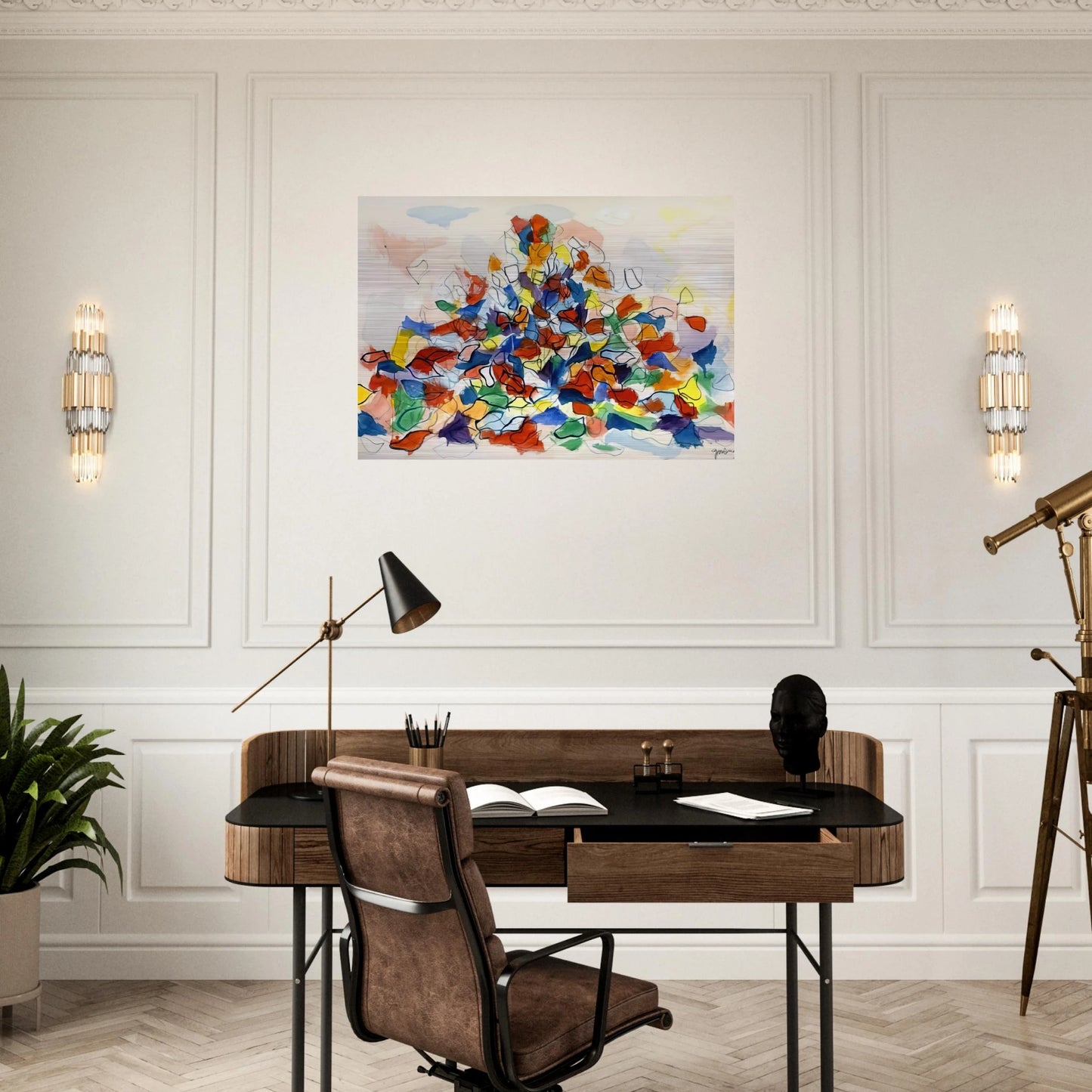 Color Abstraction - 1967 - Robert Goodnough Brushed Aluminum Print - 70x100 cm / 28x40 inches | Robert Goodnough Aluminum Print | Robert Goodnough Prints