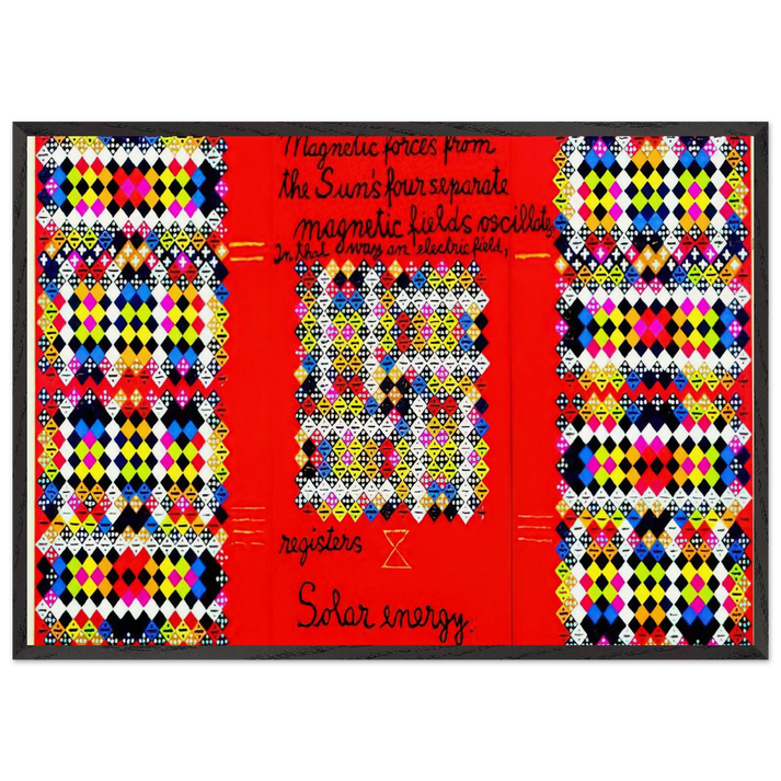Solar Energy Optics - 1975 - Alfred Jensen 70x100 cm / 28x40 inches Framed Art Print – Black Wooden Frame