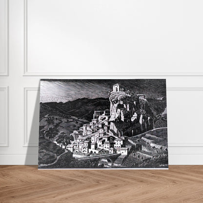 PALIZZI CALABRIA OCTOBER 1930 1930 - MC Escher Brushed Aluminum Print - 70x100 cm / 28x40 inches | MC Escher Aluminum Print | MC Escher Prints | Maurits Cornelis Escher Prints